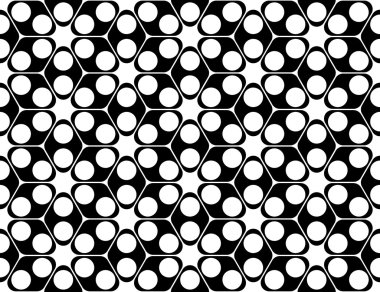 Vektör modern sorunsuz kutsal geometri model, siyah ve beyaz soyut geometrik arka plan, yastık yazıcı, tek renkli retro doku, hippi moda tasarımı