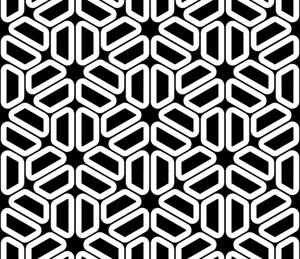 Motif géométrique sacré sans couture vectoriel moderne, fond géométrique abstrait noir et blanc, imprimé oreiller, texture rétro monochrome, design de mode hipster — Image vectorielle