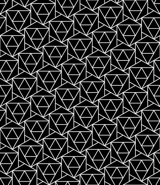 Vector moderne naadloze heilige geometrie patroon, zwart-witprinter abstracte geometrische achtergrond, trendy print, monochroom retro textuur, hipster modevormgeving — Stockvector