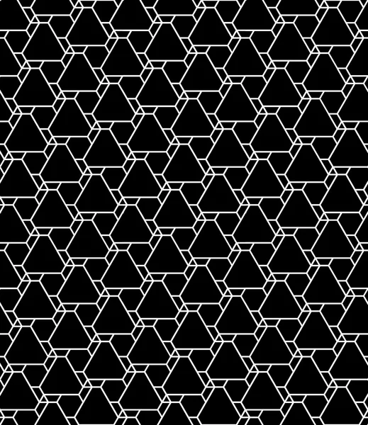 Motivo geometrico moderno vettoriale senza cuciture futuristico, sfondo geometrico astratto in bianco e nero, stampa cuscino, texture retrò monocromatica, design moda hipster — Vettoriale Stock