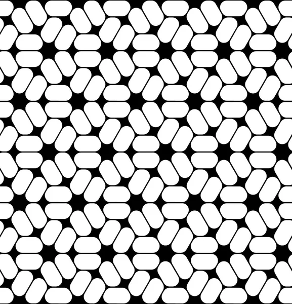 Vettoriale moderno senza cuciture modello geometria sacra trippy, sfondo geometrico astratto in bianco e nero, stampa di tendenza, texture retrò monocromatica, design moda hipster — Vettoriale Stock