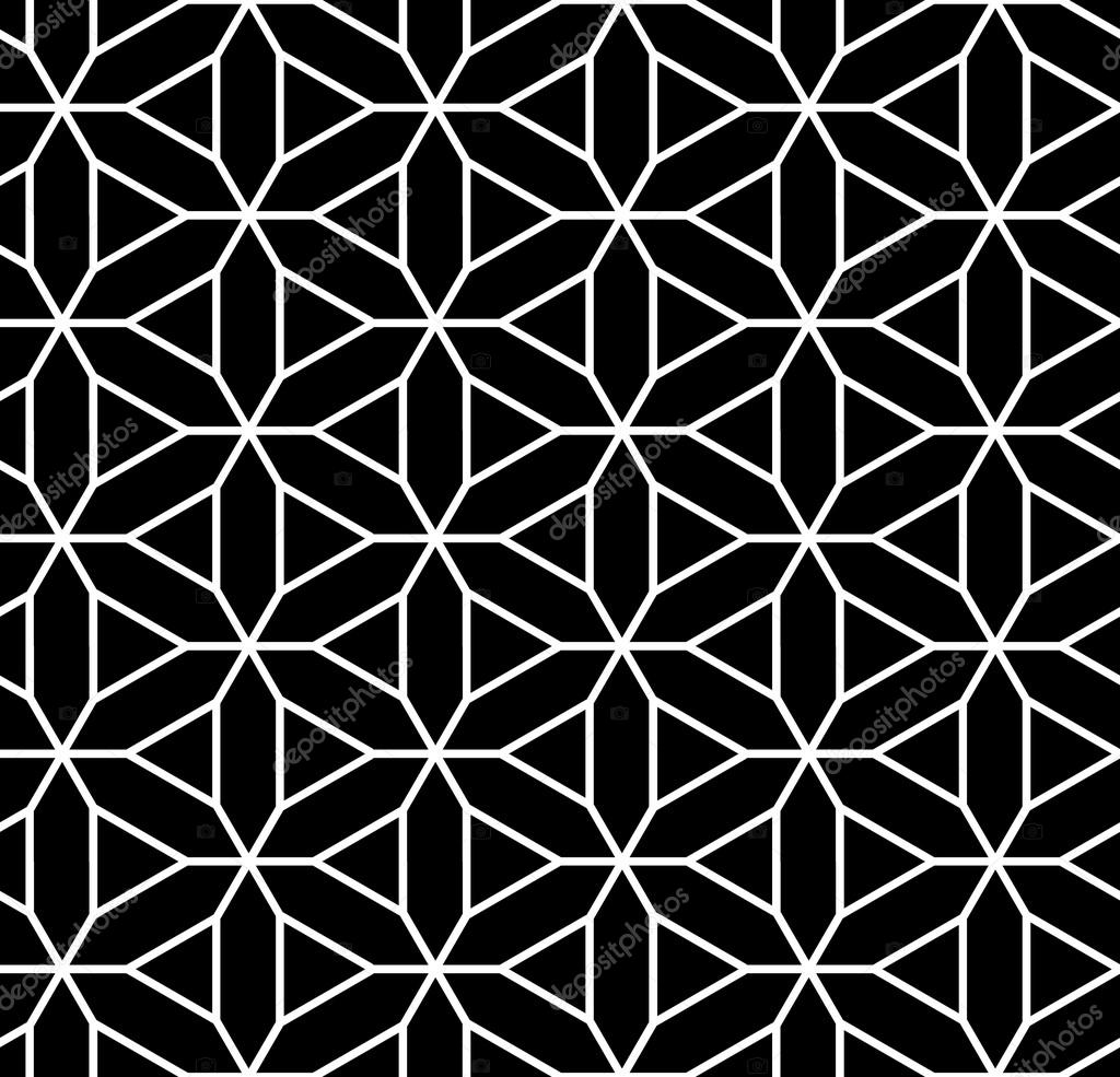 Vector Modern Seamless Geometry Pattern, Black And White Abstract