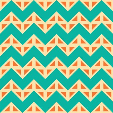 Modern kesintisiz renkli geometri chevron satırları desen vektör, renk soyut geometrik arka plan, trendy çok renkli baskı, retro doku, hippi moda tasarımı