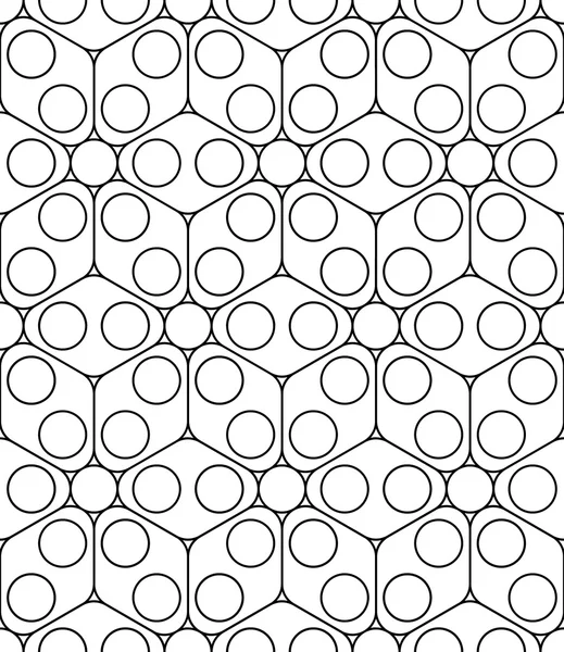 Vektor moderne nahtlose heilige Geometrie Muster, schwarz-weiß abstrakten geometrischen Hintergrund, Kissendruck, monochrome Retro-Textur, Hipster-Mode-Design — Stockvektor