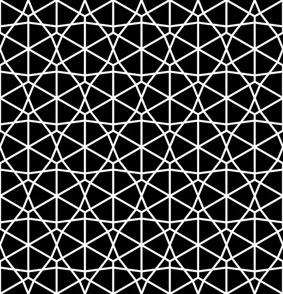 Векторный современный бесшовный сакральный геометрический узор, черно-белый абстрактный геометрический фон, печать подушек, монохромная ретро-текстура, дизайн хипстерской моды — стоковый вектор
