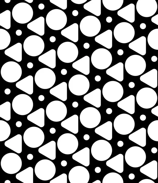 Padrão de geometria sem costura vetorial moderno fundo geométrico abstrato caótico, preto e branco, impressão de travesseiro, textura retro monocromática, design de moda hipster —  Vetores de Stock