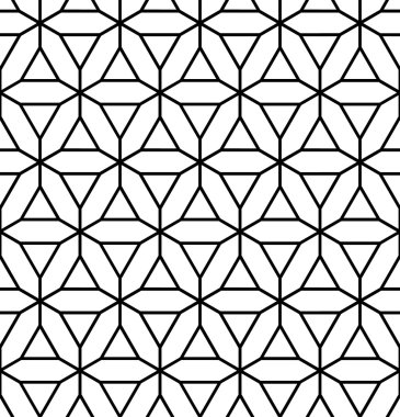 Vektör modern sorunsuz geometri desen çiçek yaşam, siyah ve beyaz soyut geometrik arka plan, yastık baskı, tek renkli retro doku, hippi moda tasarımı