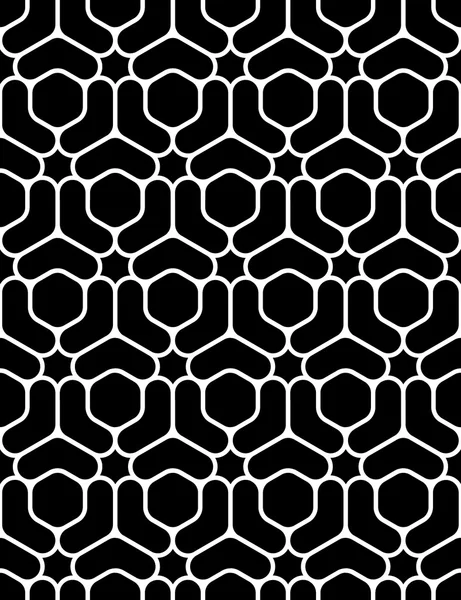 Vector modern seamless sacred geometry pattern, black and white abstract geometric background, pillow print, monochrome retro texture, hipster fashion design — Stock Vector