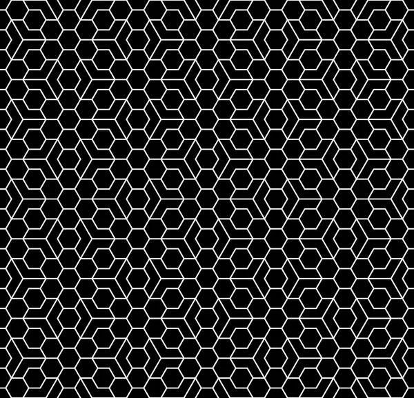 Motif géométrique sacré sans couture vectoriel moderne, fond géométrique abstrait noir et blanc, imprimé oreiller, texture rétro monochrome, design de mode hipster — Image vectorielle
