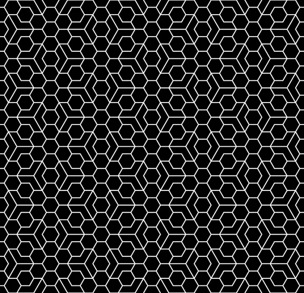 Vektor moderne nahtlose heilige Geometrie Muster, schwarz-weiß abstrakten geometrischen Hintergrund, Kissendruck, monochrome Retro-Textur, Hipster-Mode-Design — Stockvektor