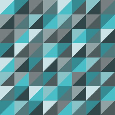 Vektör modern kesintisiz renkli geometri üçgen desen, renk mavi soyut geometrik arka plan, çok renkli baskı, retro doku, hippi moda tasarım yastık