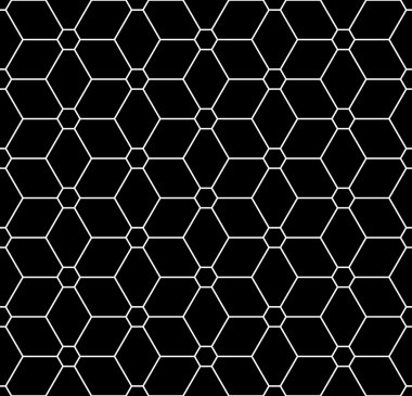 Vektör modern sorunsuz kutsal geometri desen çiçek yaşam, siyah ve beyaz soyut geometrik arka plan, yastık baskı, tek renkli retro doku, hippi moda tasarımı