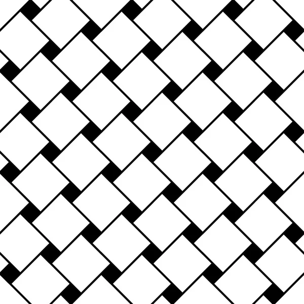 Quadri geometrici moderni vettoriali senza cuciture, sfondo geometrico astratto in bianco e nero, stampa cuscino, texture retrò monocromatica, design moda hipster — Vettoriale Stock