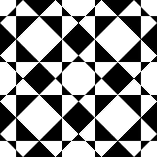 Vektor modern zökkenőmentes geometria minta star, fekete-fehér absztrakt geometriai háttér, párna, nyomtatás, fekete-fehér retro textúra, hippi divat design — Stock Vector