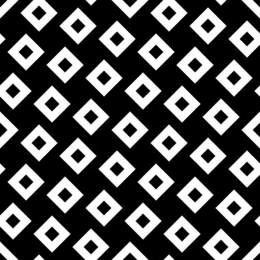 Vektör modern sorunsuz geometri desen kareler, siyah ve beyaz soyut geometrik arka plan, yastık yazıcı, tek renkli retro doku, hippi moda tasarımı