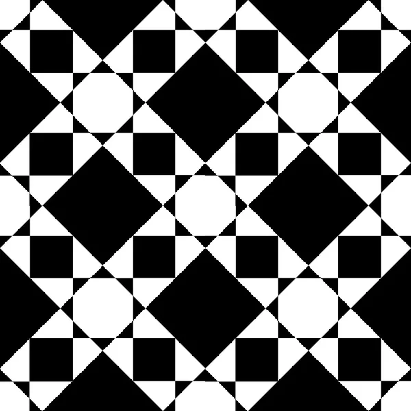 Vector moderno patrón de geometría inconsútil estrella, fondo geométrico abstracto en blanco y negro, impresión de almohada, textura retro monocromática, diseño de moda hipster — Archivo Imágenes Vectoriales