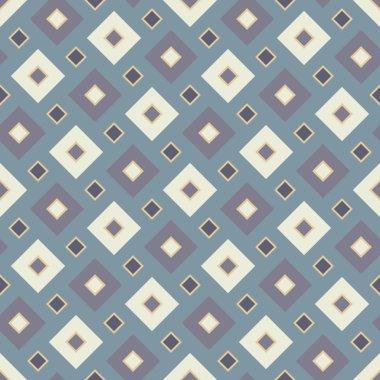 Vektör modern kesintisiz renkli geometri kare desen, renk soyut geometrik arka plan, çok renkli baskı, retro doku, hippi moda tasarım yastık