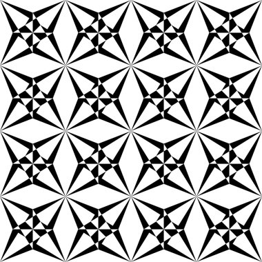 Vektör modern sorunsuz kutsal geometri desen çokgen, siyah ve beyaz soyut geometrik arka plan, yastık yazıcı, tek renkli retro doku, hippi moda tasarımı