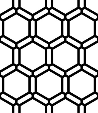 Vektör modern sorunsuz kutsal geometri desen Petek, siyah ve beyaz soyut geometrik arka plan, yastık yazıcı, tek renkli retro doku, hippi moda tasarımı