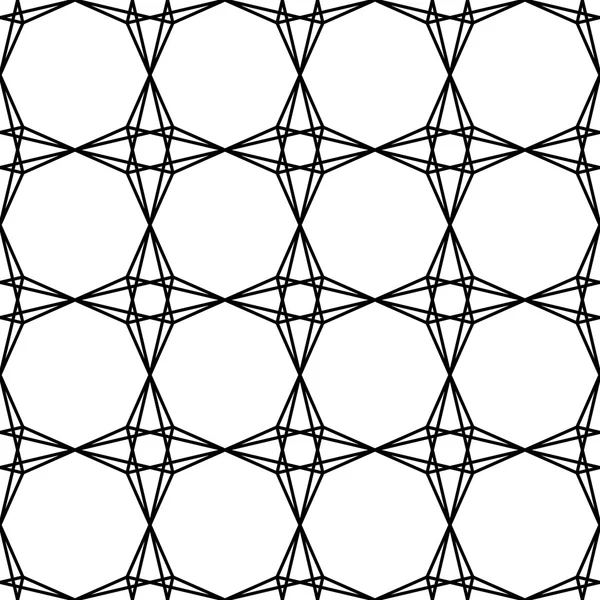 Padrão de geometria sem costura vetorial moderno fundo geométrico abstrato sagrado, preto e branco, impressão de travesseiro, textura retro monocromática, design de moda hipster —  Vetores de Stock