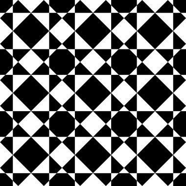 Vektör modern sorunsuz geometri desen star, siyah ve beyaz soyut geometrik arka plan, yastık yazıcı, tek renkli retro doku, hippi moda tasarımı