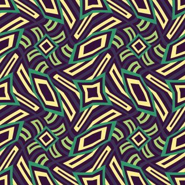 Vektör modern kesintisiz renkli geometri desen trippy, renk soyut geometrik arka plan, çok renkli baskı, retro doku, hippi moda tasarım yastık