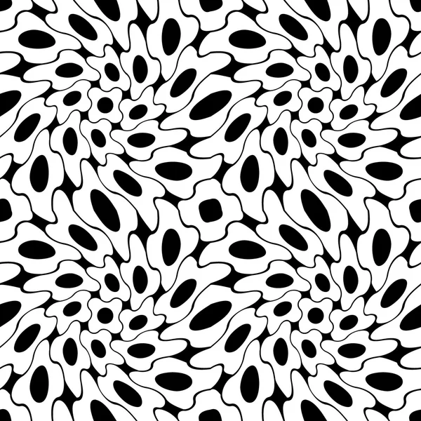 Padrão de geometria sem costura moderna vetorial trippy, fundo geométrico abstrato preto e branco, impressão de travesseiro, textura retro monocromática, design de moda hipster — Vetor de Stock