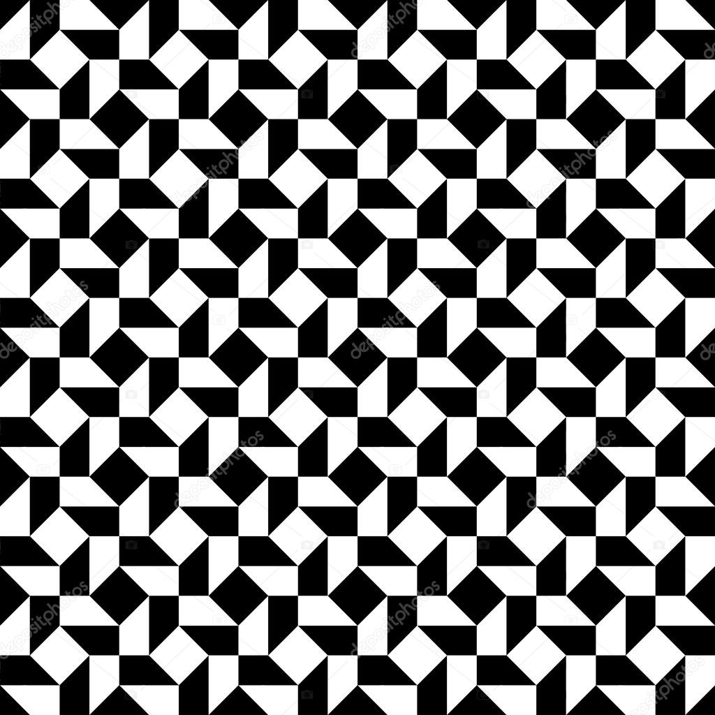 Vector Modern Seamless Geometry Pattern Trippy Black And White
