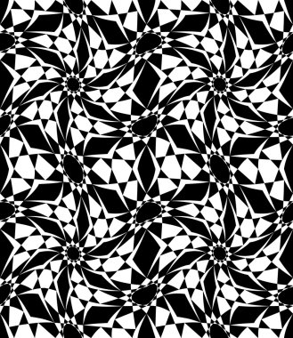 Vector modern seamless sacred geometry pattern trippy, black and white abstract geometric background, pillow print, monochrome retro texture, hipster fashion design