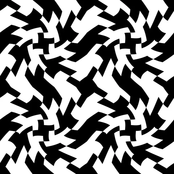 Vector moderne naadloze meetkunde patroon trippy, zwart-witprinter abstracte geometrische achtergrond, kussen print, monochroom retro textuur, hipster modevormgeving — Stockvector
