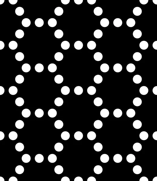 Vector moderne naadloze meetkunde patroon cirkels, zwart-witprinter abstract geometrische achtergrond, kussen print, monochroom retro textuur, hipster modevormgeving — Stockvector