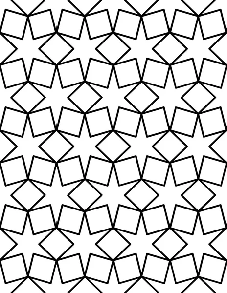Vektor moderne nahtlose Geometrie Muster Stern, schwarz-weiß abstrakten geometrischen Hintergrund, Kissendruck, monochrome Retro-Textur, Hipster-Mode-Design — Stockvektor