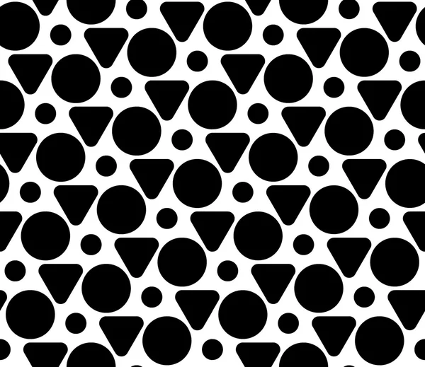 Vector moderne naadloze meetkunde patroon retro, zwart-witprinter abstracte geometrische achtergrond, kussen print, monochroom retro textuur, hipster modevormgeving — Stockvector