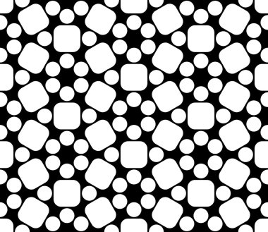Vektör modern sorunsuz kutsal geometri desen daireler, siyah ve beyaz soyut geometrik arka plan, yastık yazıcı, tek renkli retro doku, hippi moda tasarımı