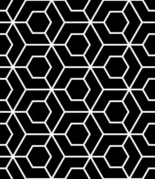 Motif géométrique sacré sans couture vectoriel moderne, fond géométrique abstrait noir et blanc, imprimé oreiller, texture rétro monochrome, design de mode hipster — Image vectorielle