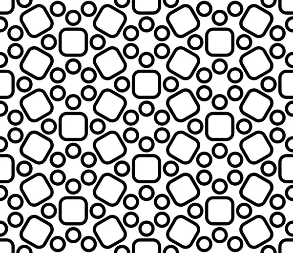 Vektor moderne nahtlose heilige Geometrie Muster Kreise, schwarz-weiß abstrakten geometrischen Hintergrund, Kissendruck, monochrome Retro-Textur, Hipster-Mode-Design — Stockvektor