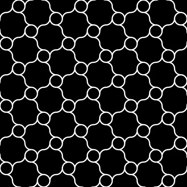 Vektor moderne nahtlose Geometrie Muster Punkte, schwarz-weiß abstrakten geometrischen Hintergrund, Kissendruck, monochrome Retro-Textur, Hipster-Mode-Design — Stockvektor