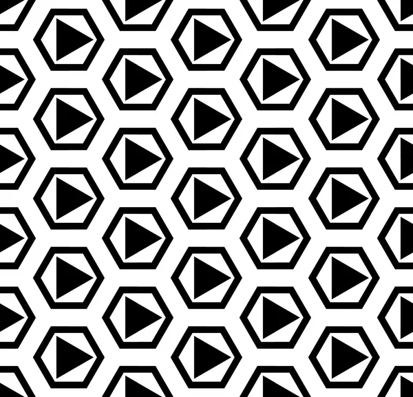 Vector moderno patrón de geometría inconsútil mejor, fondo geométrico abstracto en blanco y negro, impresión de almohada, textura retro monocromática, diseño de moda hipster — Archivo Imágenes Vectoriales