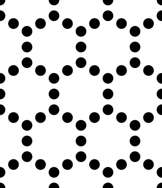 Vektor modern zökkenőmentes geometria minta körök, fekete-fehér absztrakt geometriai háttérrel, párna, nyomtatás, fekete-fehér retro textúra, hippi divat design — Stock Vector