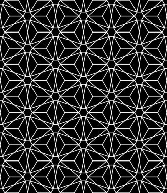 Vektör modern sorunsuz kutsal geometri desen çiçek yaşam, siyah ve beyaz soyut geometrik arka plan, yastık baskı, tek renkli retro doku, hippi moda tasarımı