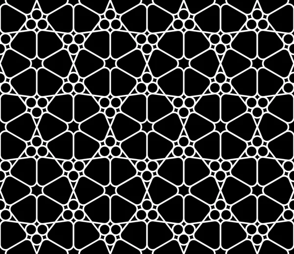 Вектор сучасний безшовний священний геометричний візерунок, чорно-білий абстрактний геометричний фон, принт подушки, монохромна ретро-тектура, дизайн моди хіпстера — стоковий вектор