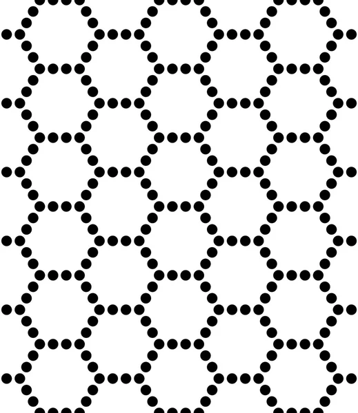 モダンなシームレスな幾何学パターンの六角形、黒と白の抽象的な幾何学的な背景、枕印刷、白黒のレトロな質感、流行に敏感なファッション ・ デザインをベクトルします。 — ストックベクタ