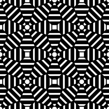 Vektör modern sorunsuz geometri desen ızgara, siyah ve beyaz soyut geometrik arka plan, yastık yazıcı, tek renkli retro doku, hippi moda tasarımı