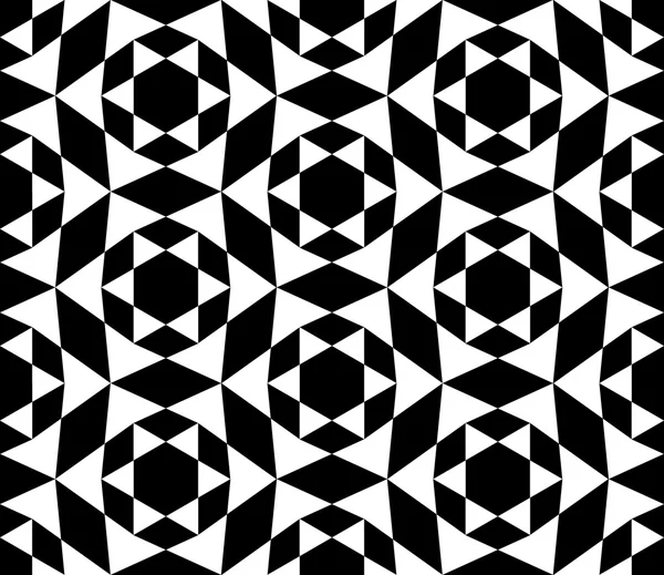 Vektor modern zökkenőmentes Szent geometriai mintás star, fekete-fehér absztrakt geometriai háttér, párna, nyomtatás, fekete-fehér retro textúra, hippi divat design — Stock Vector
