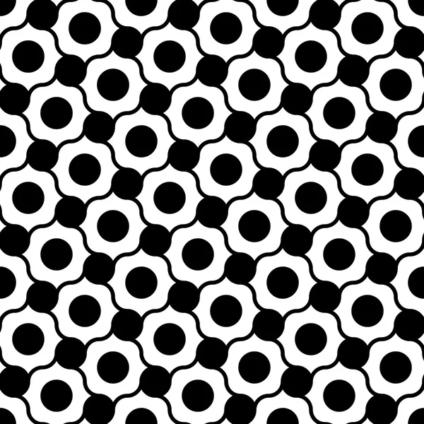 Vector modern seamless geometry pattern dots , black and white abstract geometric background, pillow print, monochrome retro texture, hipster fashion design — Stok Vektör