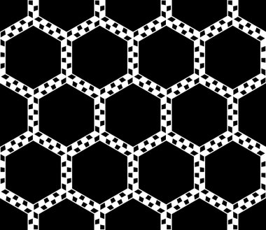 Vektör modern sorunsuz kutsal geometri model, siyah ve beyaz soyut geometrik arka plan, yastık yazıcı, tek renkli retro doku, hippi moda tasarımı