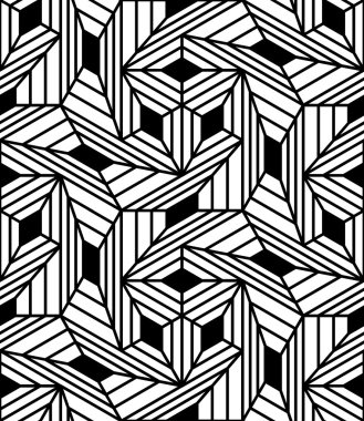 Vector modern seamless geometry pattern, black and white abstract geometric background, pillow print, monochrome retro texture, hipster fashion design clipart