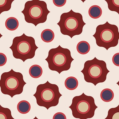 Vektör modern kesintisiz renkli geometri daire desen, renk soyut geometrik arka plan, çok renkli baskı, retro doku, hippi moda tasarım yastık