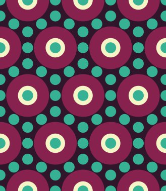 Vektör modern kesintisiz renkli geometri daire desen, renk soyut geometrik arka plan, çok renkli baskı, retro doku, hippi moda tasarım yastık