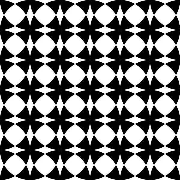 Vector modernos círculos de geometría sin costura patrón, fondo geométrico abstracto en blanco y negro, impresión de almohada, monocromo textura retro, diseño de moda hipster — Archivo Imágenes Vectoriales